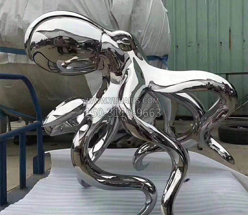 鏡面不銹鋼章魚(yú)雕塑 鏡面不銹鋼章魚(yú)雕塑