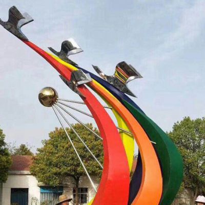 影響小區不銹鋼彩虹舞景觀雕塑報價的因素有哪些?